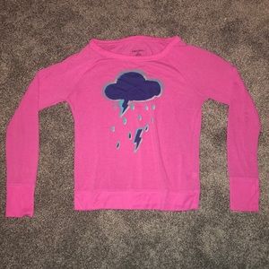 Pink thunderstorm pajamas